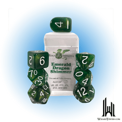 SET OF 7 DICE: EMERALD DRAGON SHIMMER